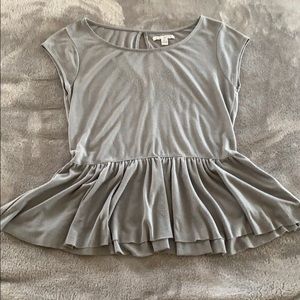 Grey peplum-style T-Shirt